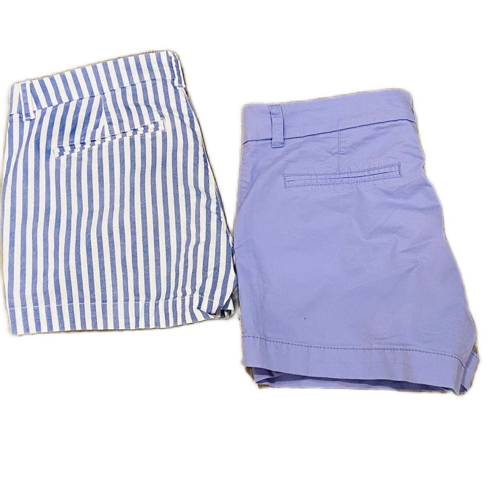 Women’s Lavender and Blue Stripe Shorts Duo